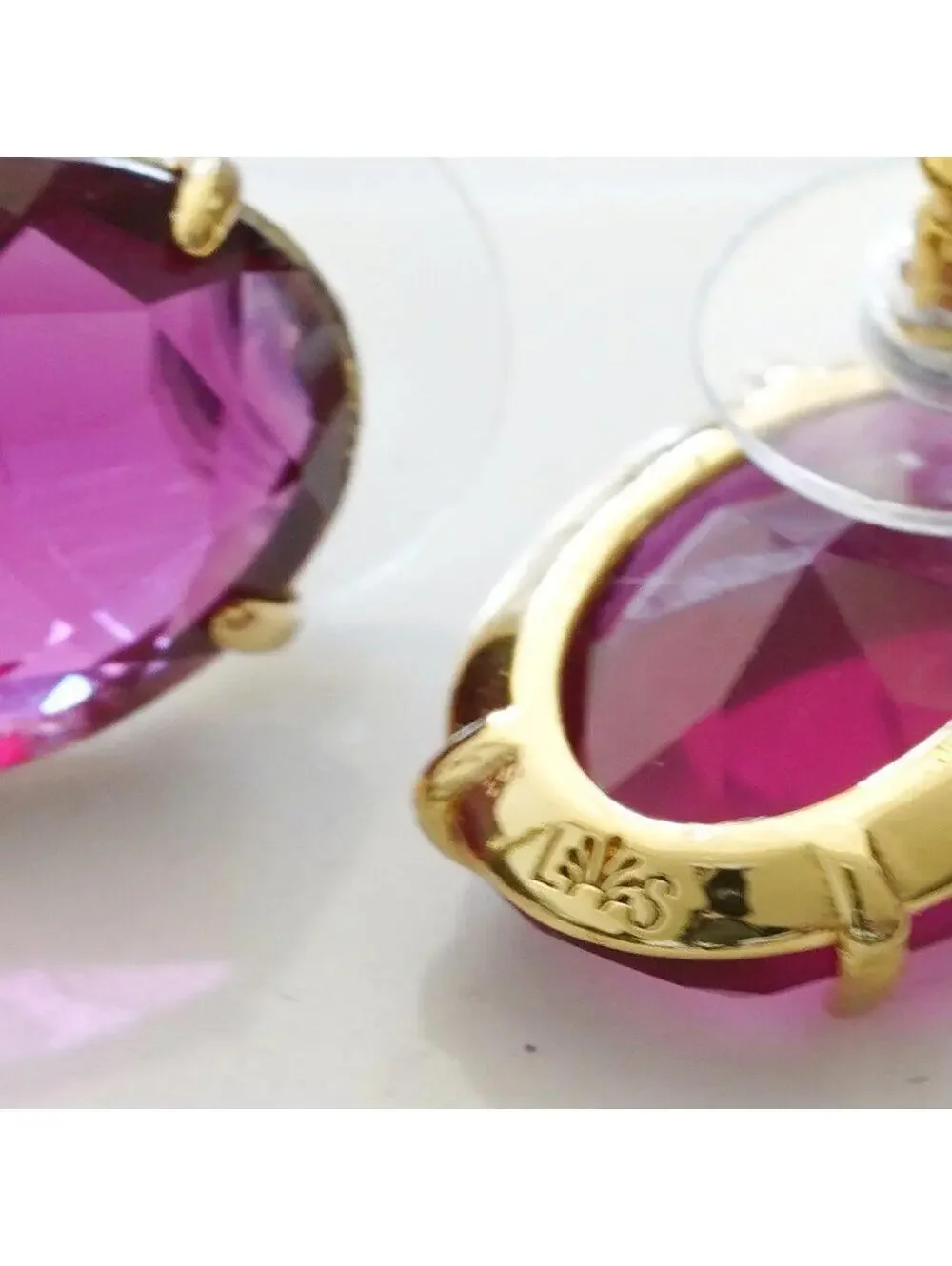 Lele Sadoughi Oval Crystal Stud Earrings Ruby Rose